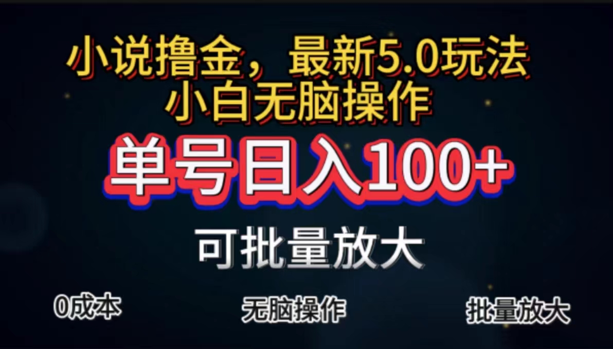 （11651期）全自动小说撸金，单号日入100+小白轻松上手，无脑操作-硕飞聊项目