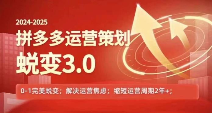 2024-2025拼多多运营策略蜕变3.0，0~1完美蜕变，解决信息焦虑-硕飞聊项目