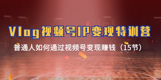Vlog视频号IP变现特训营，普通人如何通过视频号变现赚钱（15节）-硕飞聊项目