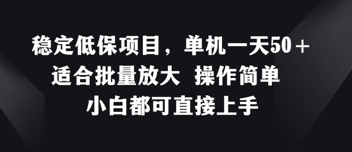 稳定低保项目，单机一天50+适合批量放大 操作简单 小白都可直接上手【揭秘】-硕飞聊项目