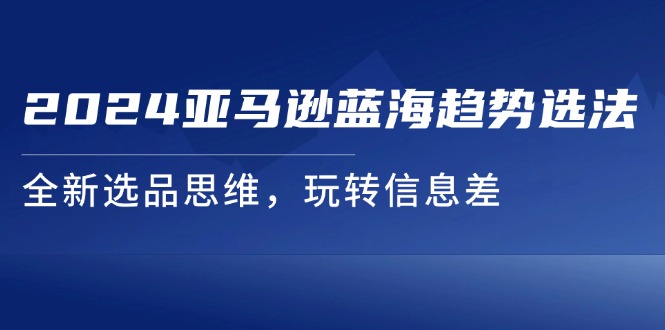 （11703期）2024亚马逊蓝海趋势选法，全新选品思维，玩转信息差-硕飞聊项目