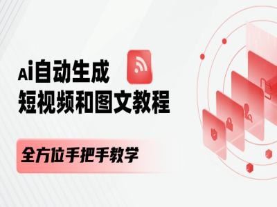 AI自动生成短视频和图文课程，全方位手把手教学-硕飞聊项目