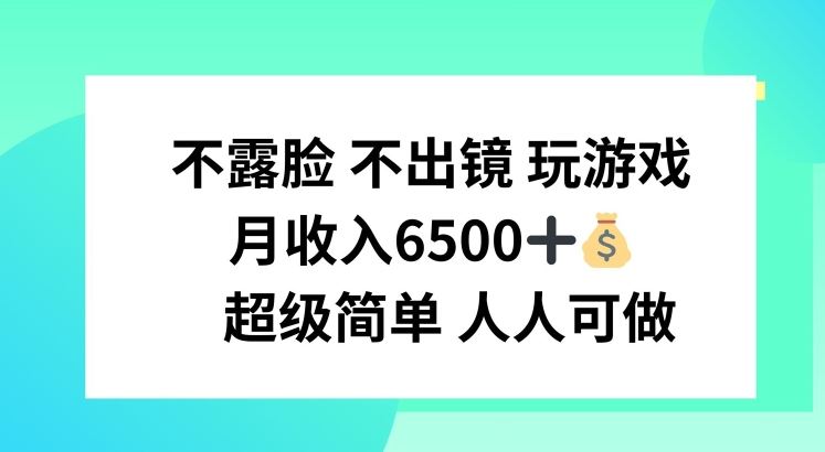 不露脸 不出境 玩游戏，月入6500 超级简单 人人可做【揭秘】-硕飞聊项目