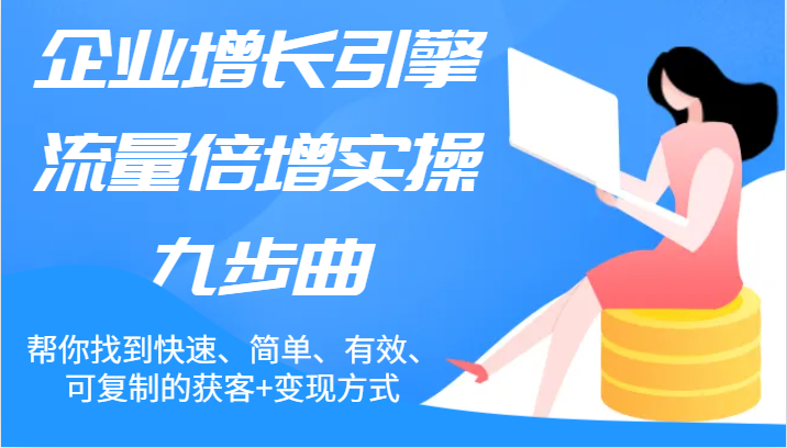 企业增长引擎流量倍增实操九步曲，帮你找到快速、简单、有效、可复制的获客+变现方式-硕飞聊项目