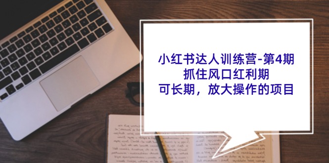 （11837期）小红书达人训练营-第4期：抓住风口红利期，可长期，放大操作的项目-硕飞聊项目