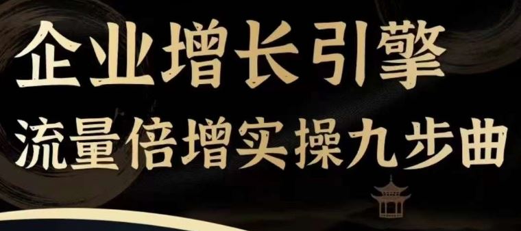 企业增长引擎流量倍增实操九步曲，一套课程帮你找到快速、简单、有效、可复制的获客+变现方式，-硕飞聊项目