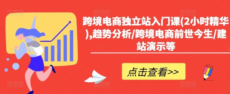 跨境电商独立站入门课(2小时精华),趋势分析/跨境电商前世今生/建站演示等-硕飞聊项目