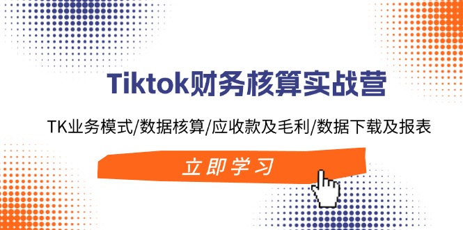 （11978期）Tiktok财务核算实战营：TK业务模式/数据核算/应收款及毛利/数据下载及报表-硕飞聊项目