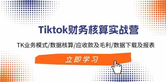 Tiktok财务核算实战营：TK业务模式/数据核算/应收款及毛利/数据下载及报表-硕飞聊项目