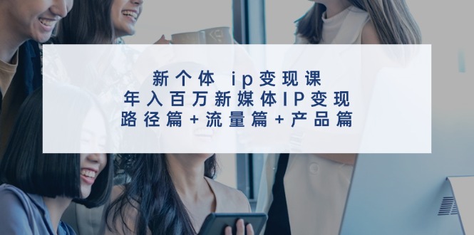 新个体ip变现课，年入百万新媒体IP变现，路径篇+流量篇+产品篇-硕飞聊项目