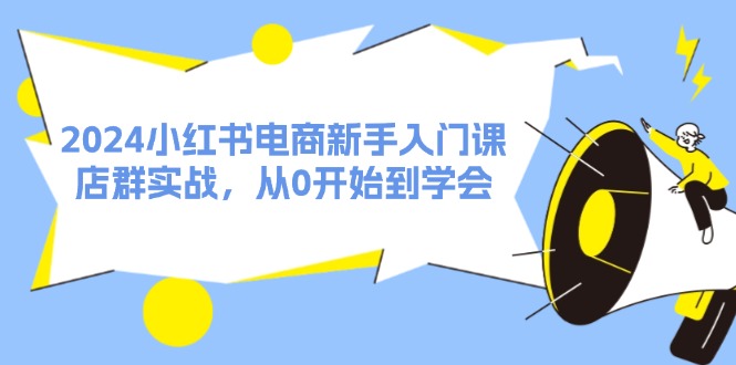 2024小红书电商新手入门课，店群实战，从0开始到学会（31节）-硕飞聊项目
