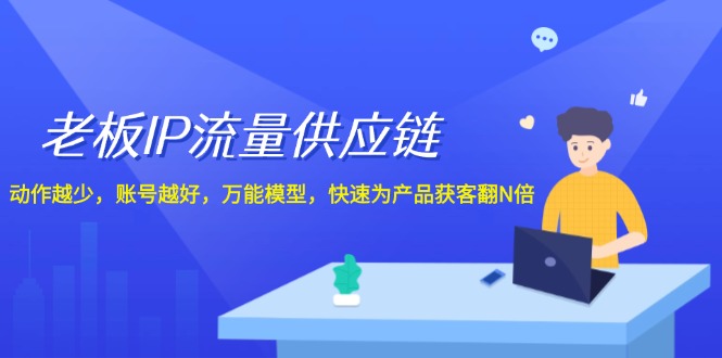 （12077期）老板 IP流量 供应链，动作越少，账号越好，万能模型，快速为产品获客翻N倍-硕飞聊项目