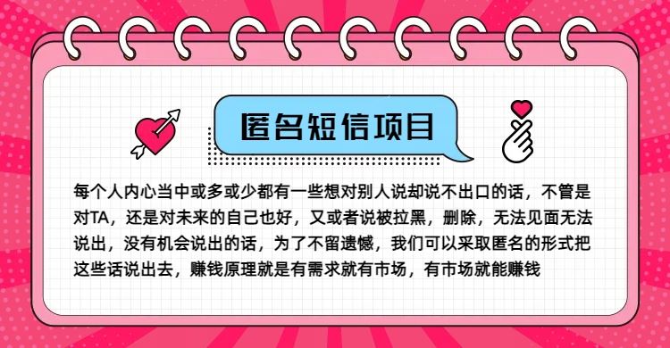 冷门小众赚钱项目，匿名短信，玩转信息差，月入五位数【揭秘】-硕飞聊项目