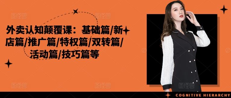 外卖认知颠覆课：基础篇/新店篇/推广篇/特权篇/双转篇/活动篇/技巧篇等-硕飞聊项目