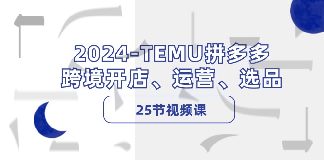 （12106期）2024-TEMU拼多多·跨境开店、运营、选品（25节视频课）-硕飞聊项目