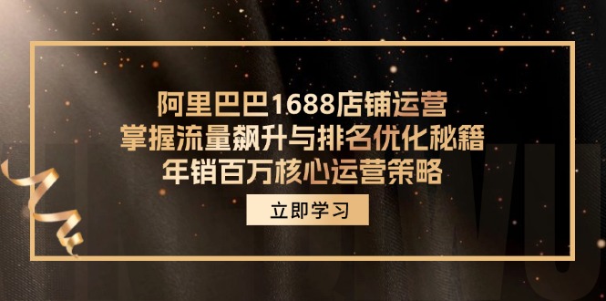 （12184期）阿里巴巴1688店铺运营，掌握流量飙升与排名优化秘籍 年销百万核心运营策略-硕飞聊项目