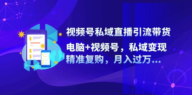 （12249期）视频号私域直播引流带货：电脑+视频号，私域变现，精准复购，月入过万…-硕飞聊项目