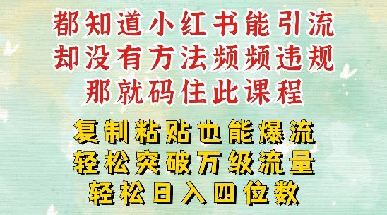 小红书靠复制粘贴一周突破万级流量池干货，以减肥为例，每天稳定引流变现四位数【揭秘】-硕飞聊项目