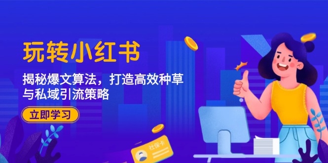 玩转小红书：揭秘爆文算法，打造高效种草与私域引流策略-硕飞聊项目