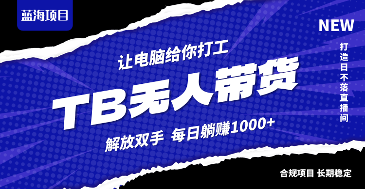 淘宝无人直播最新玩法，不违规不封号，轻松月入3W+-硕飞聊项目