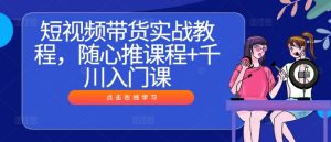 短视频带货实战教程，随心推课程+千川入门课-硕飞聊项目