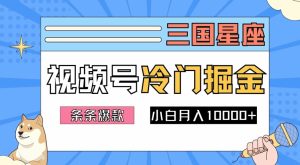2024视频号三国冷门赛道掘金，条条视频爆款，操作简单轻松上手，新手小白也能月入1w-硕飞聊项目
