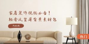 家居装饰视频必备!轻奢风竖屏背景素材包,含清晰、中间虚化、全屏虚化-硕飞聊项目